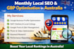 do monthly local SEO and gbp optimisation in australia