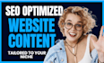 be your SEO website content writer or article writer