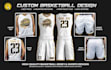 design basketball uniforms including jerseys and shorts