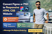 convert figma or PSD to responsive HTML CSS website