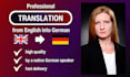translate any text from english into german
