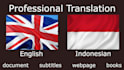 professionally translate english to bahasa indonesia
