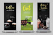 design outstanding roll up banner, food banner