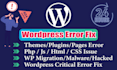 fix wordpress bugs or error