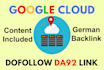 create google cloud da92 do follow german backlink