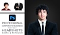 retouch corporate portrait headshot for your business, social media, and CV