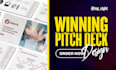 make winning pitch deck design or business presentation