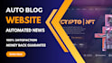 build autopilot  crypto news aggregator site in wordpress