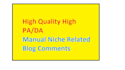 do high quality niche relevant manual blog comments