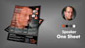 create a professional speaker one sheet