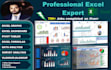 create excel graphs, pivot tables, excel dashboard and vba