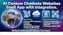 create ai custom chatbots websites saas app with integration