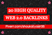 create 20 manual web 2 0 backlinks
