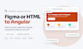 convert your figma, html or bootstrap design into an angular app