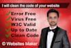 clean code of website
