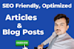 be your SEO blog post writer and article writer