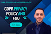 draft terms and conditions, gdpr privacy policy, contracts