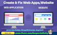 develop any website, web application and fix bugs