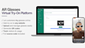 provide webar virtual try on solution for glasses with admin panel