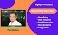 do accurate data entry, web research, copy paste, email leads, data collection