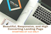 develop a professional landing page