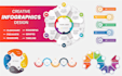 design flow charts, pie charts, timeline business infographic design