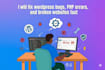 fix wordpress bugs, PHP errors, and broken websites fast