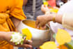 offer food or alms to the buddhist monk on your behalf