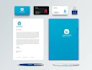 design complete stationery card letterhead envelope