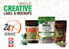 do creative label design, 3d mockups and etc