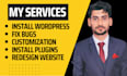 fix wordpress issues and customize your wordpress website