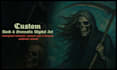 create dark art, surreal digital art, mural and anything