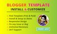 install and customize your blogger template