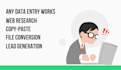 do any data entry, web research, copy paste, typing works