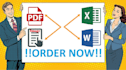 convert PDF or image to excel or word