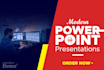 create a pitch design design or powerpoint presentation
