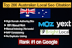do top australian citation from brightlocal and yext
