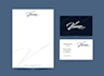 do clean business card and letterhead design
