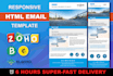do responsive HTML email template within 6 hours