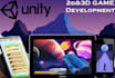 do unity game development 3d 2d for andriod ios web PC