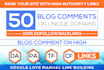 do high authority blog comments to improve your ranking