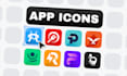 design 3 modern app icon logo in 24 hours