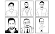 create black and white line art illustration from your pics