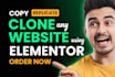 clone and rebrand any website in wordpress elementor with your content
