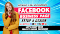 do facebook business page create and setup , social media accounts set up
