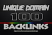 make 100 unique domain high da dofollow backlinks