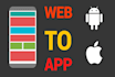convert website to android and apple apps