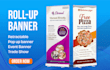 design a professional roll up banner or pull up banner