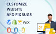 customize wordpress website shopify and wix