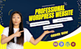 design a professional wordpress website design for you